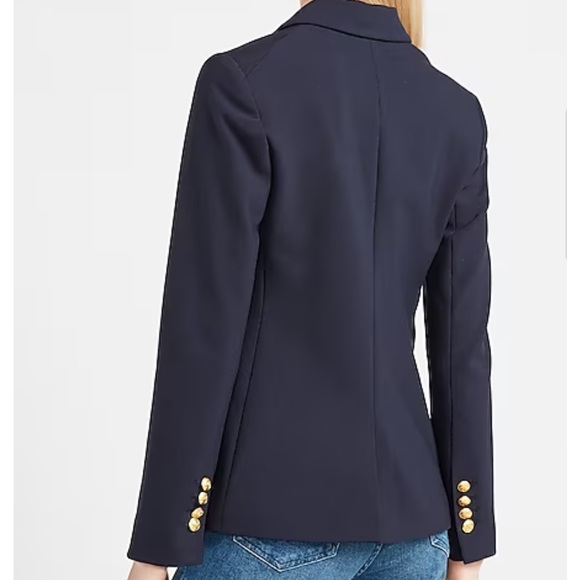 Express Double Breasted Blazer - Navy - 00 - Picture 2 of 16